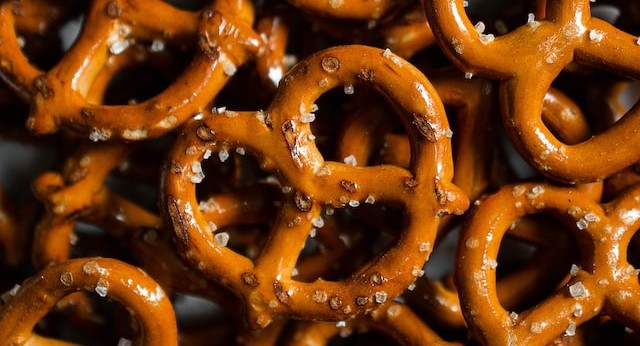a field of pretzels